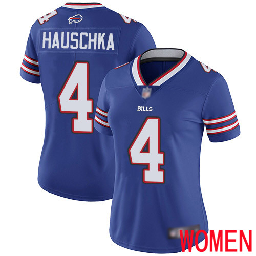 Women Buffalo Bills 4 Stephen Hauschka Royal Blue Team Color Vapor Untouchable Limited Player NFL Jersey